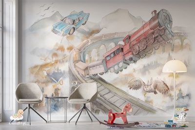 magiczny pociąg z harrego pottera - fototapeta dla dzieci